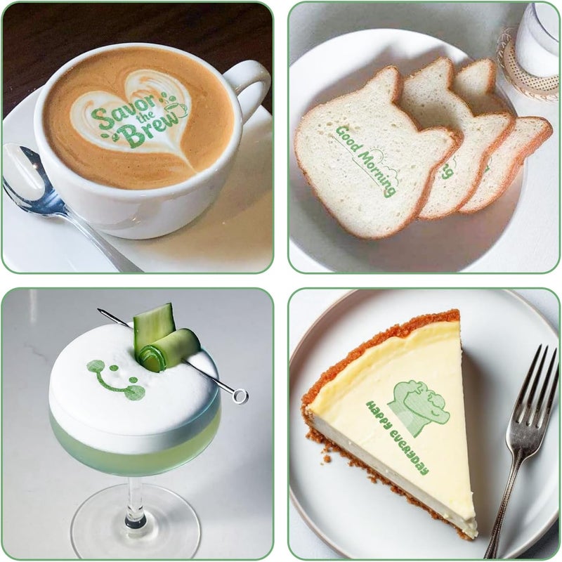 EVEBOT Handheld Food PrintPen FancyBox Replacement for DIY Custom Coffee Cocktail Cake Macaron Printing, Easy to Use & High Production, Matcha FancyBox - Image 2